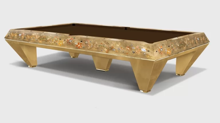 Millenium 5 bases Klimt Gold Leaf Billiard Pool Table