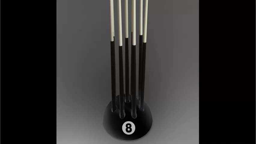 Black or White 8 Ball Cue Holder with 9 places 1